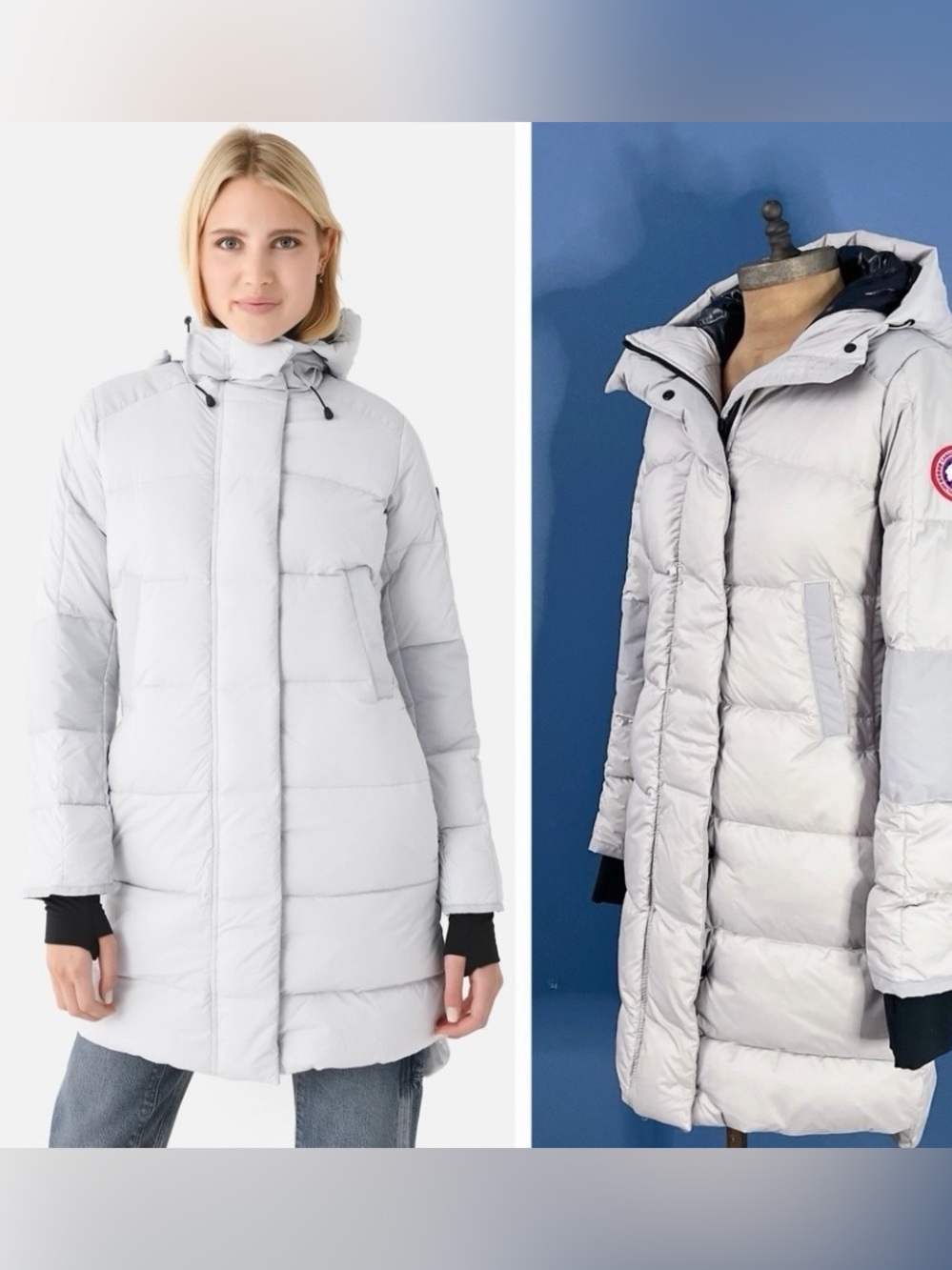Canada Goose white Women's Long Puffer parka jacket